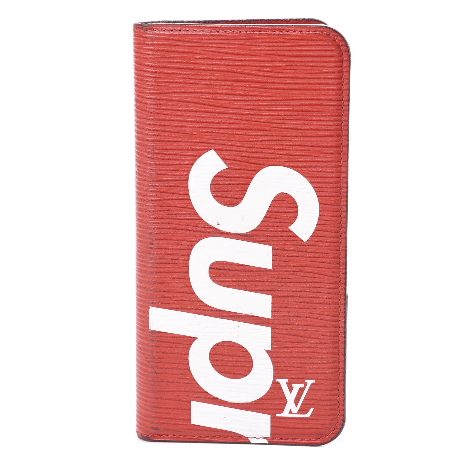 Louis Vuitton X SUPREME Epi iPhone 7 Plus Folio Case Red 1 of 8
