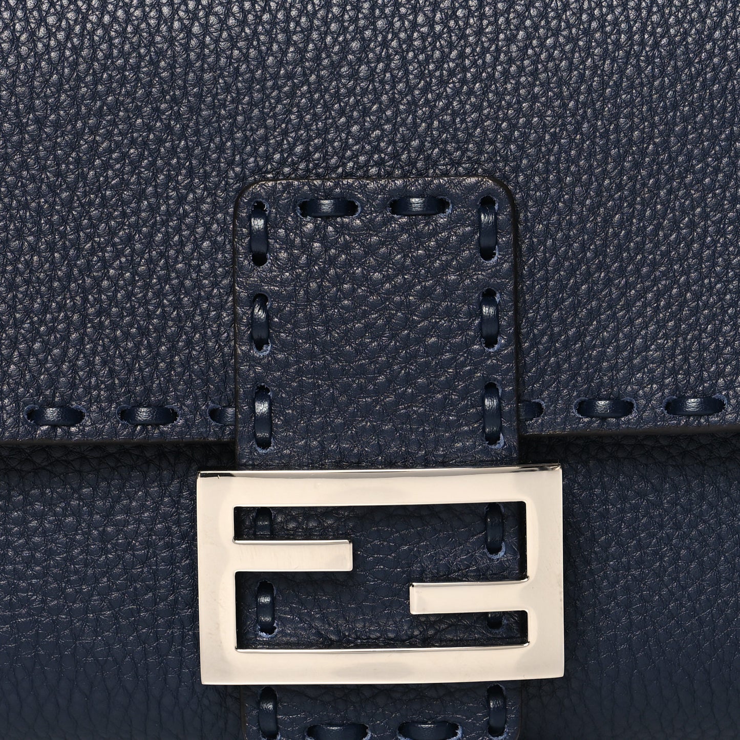 Cuoio Roma Sellerissima Nappa Sintetica Tape Stitch Baguette Notte