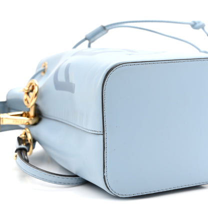 Fendi Vitello King F is Fendi Logo Embossed Mini Mon Tresor Bucket Bag Azzurro Baby Azzurro Baby 9 of 11