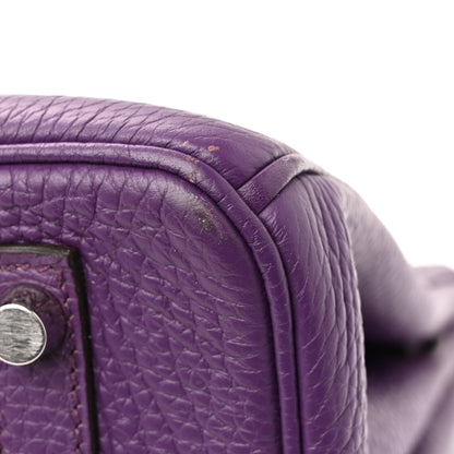 Hermes Taurillon Clemence Birkin 30 Ultraviolet 33 of 40