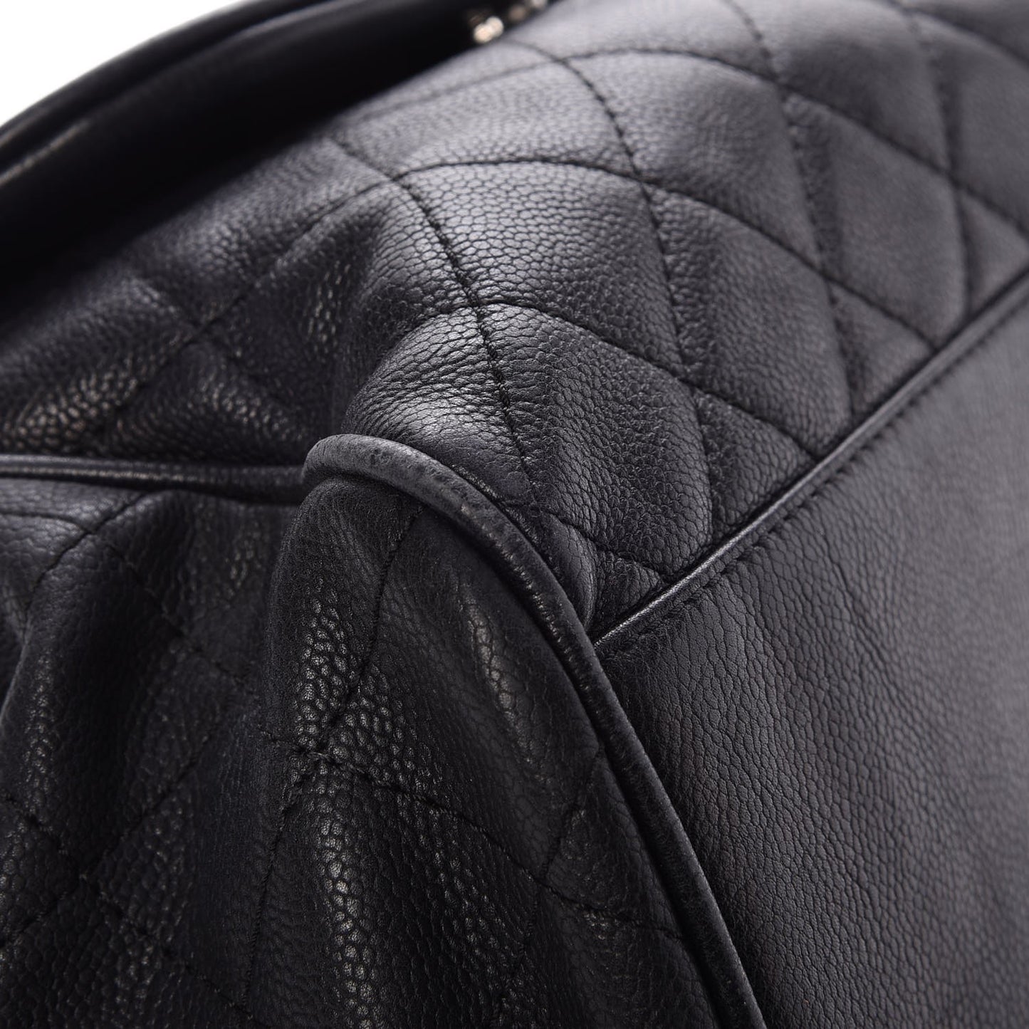 Caviar Quilted Timeless Accordion Flap Black