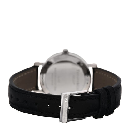 Tiffany Sterling Silver Calfskin 29mm Atlas Quartz Watch Black 3 of 5