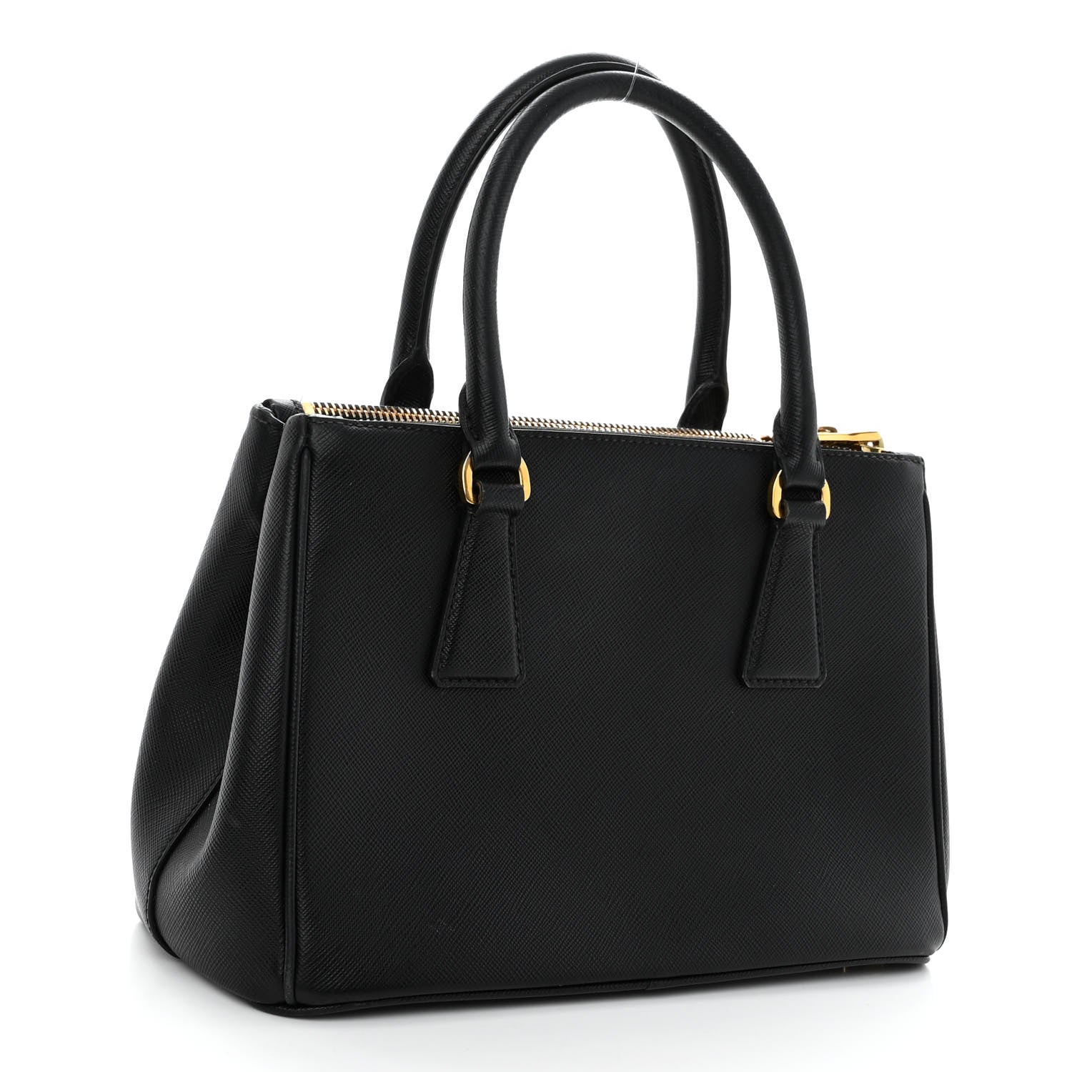 Prada Saffiano Mini Galleria Double Zip Tote Black 3 of 9