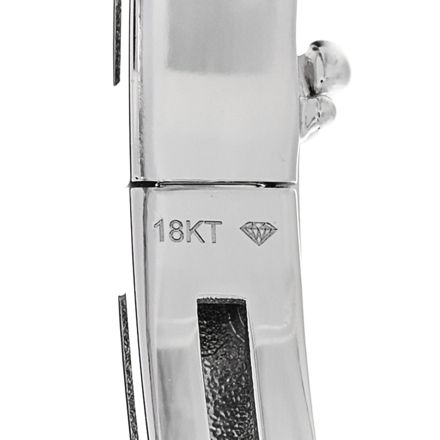 18K White Gold Diamond Love in Verona Pave Bangle Bracelet