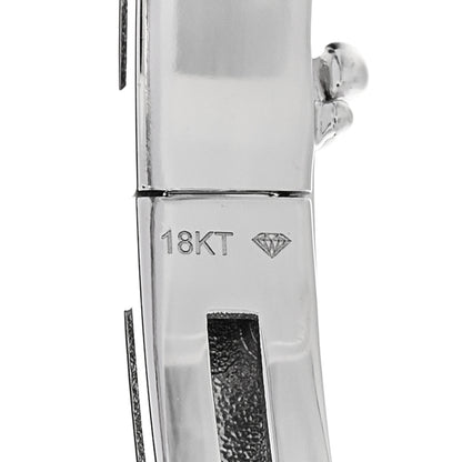 Roberto Coin 18K White Gold Diamond Love in Verona Pave Bangle Bracelet 4 of 6
