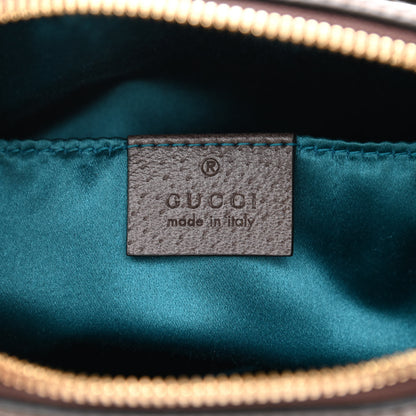 Gucci GG Supreme Monogram Textured Dollar Calfskin Web Small Ophidia Dome Shoulder Bag Beige Ebony New Acero 6 of 10