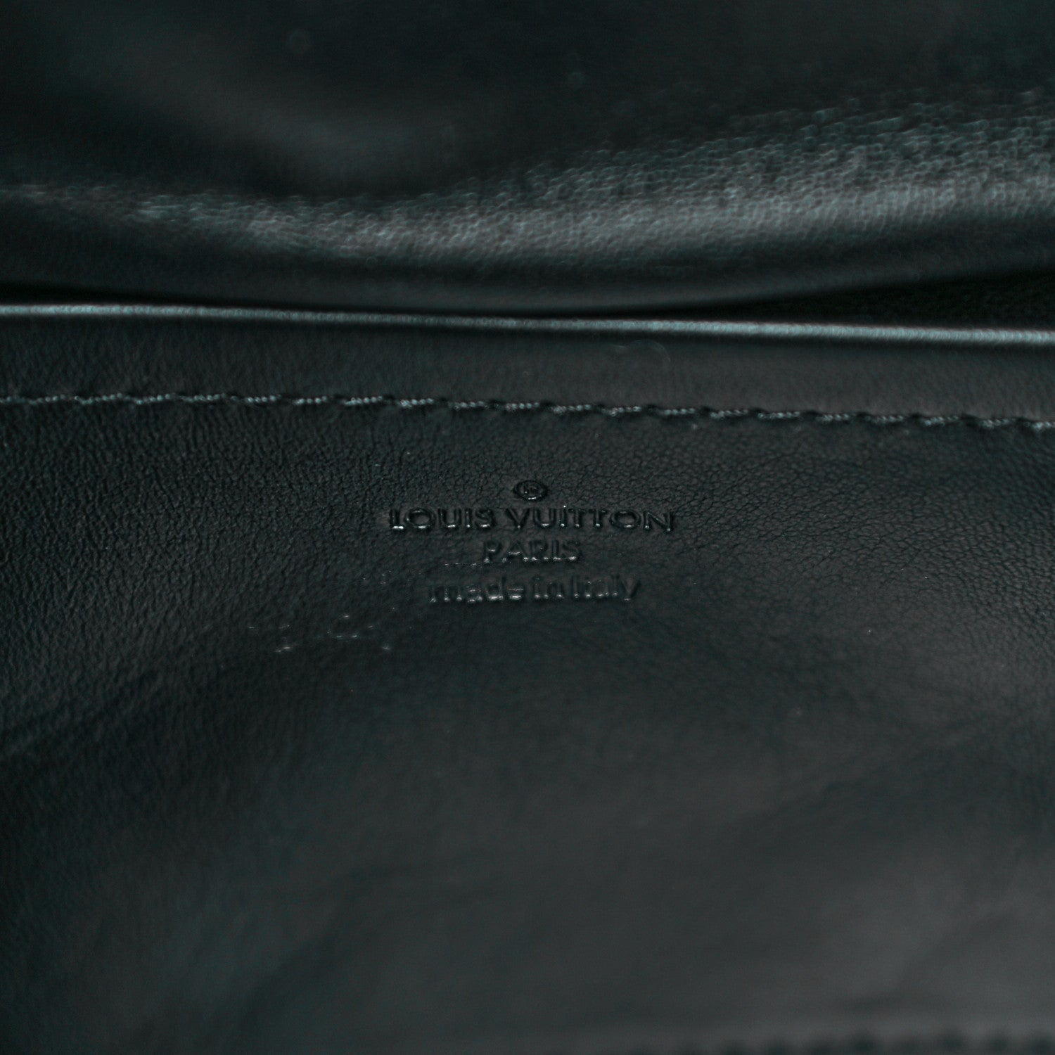 Louis Vuitton Lambskin Malletage Pochette Flap Black 6 of 13
