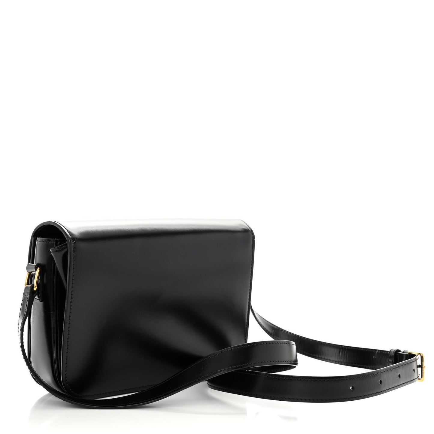 Shiny Calfskin Medium Triomphe Black