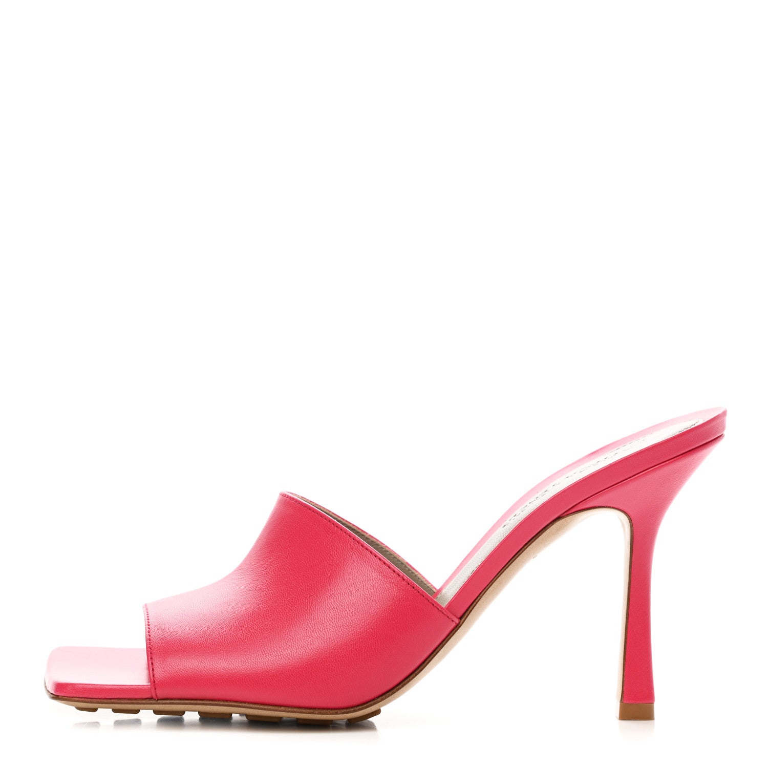 Bottega Veneta Lambskin Stretch Mule Sandals 39 Lollipop