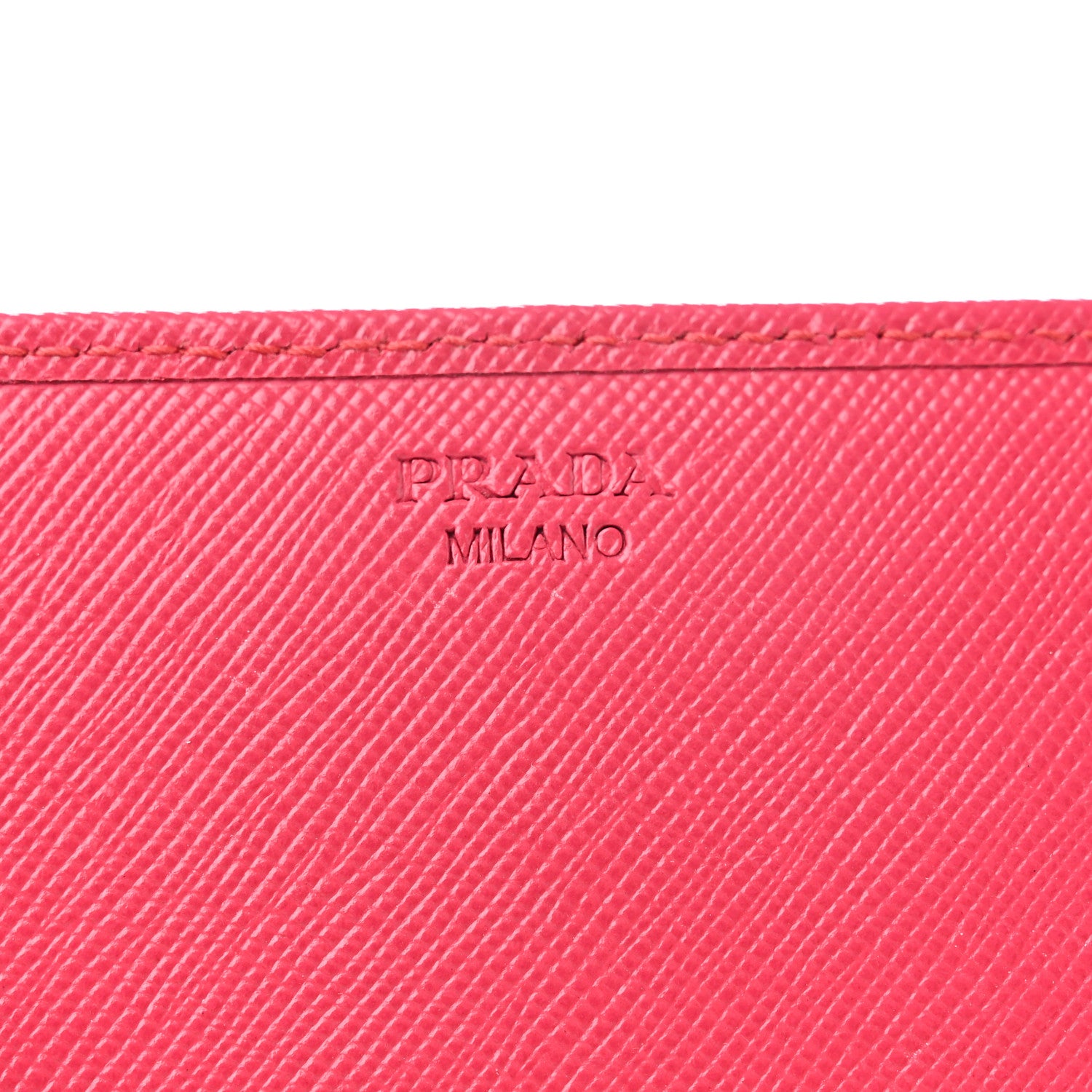 Prada Saffiano Metal Continental Flap Wallet Peonia 7 of 9