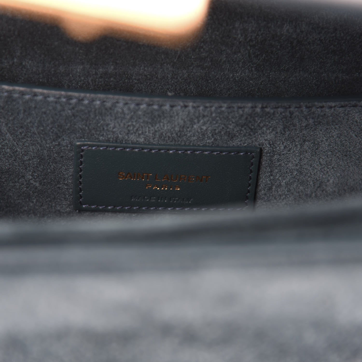 Saint Laurent Smooth Calfskin Suede Medium Bellechasse Dark Turquoise 9 of 11