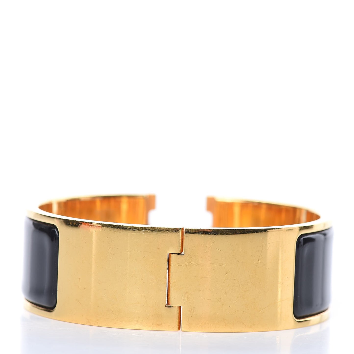 Enamel Wide Clic Clac H Bracelet PM Black