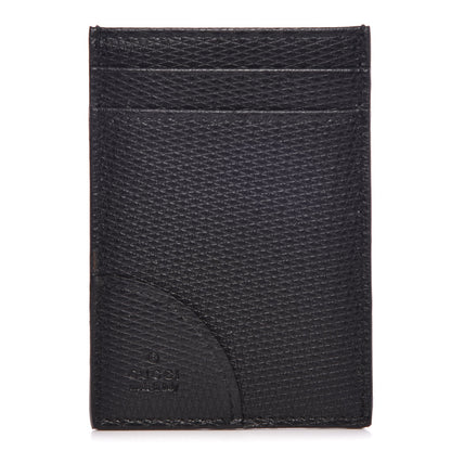 Gucci Textured Calfskin Card Case Black 1 of 8