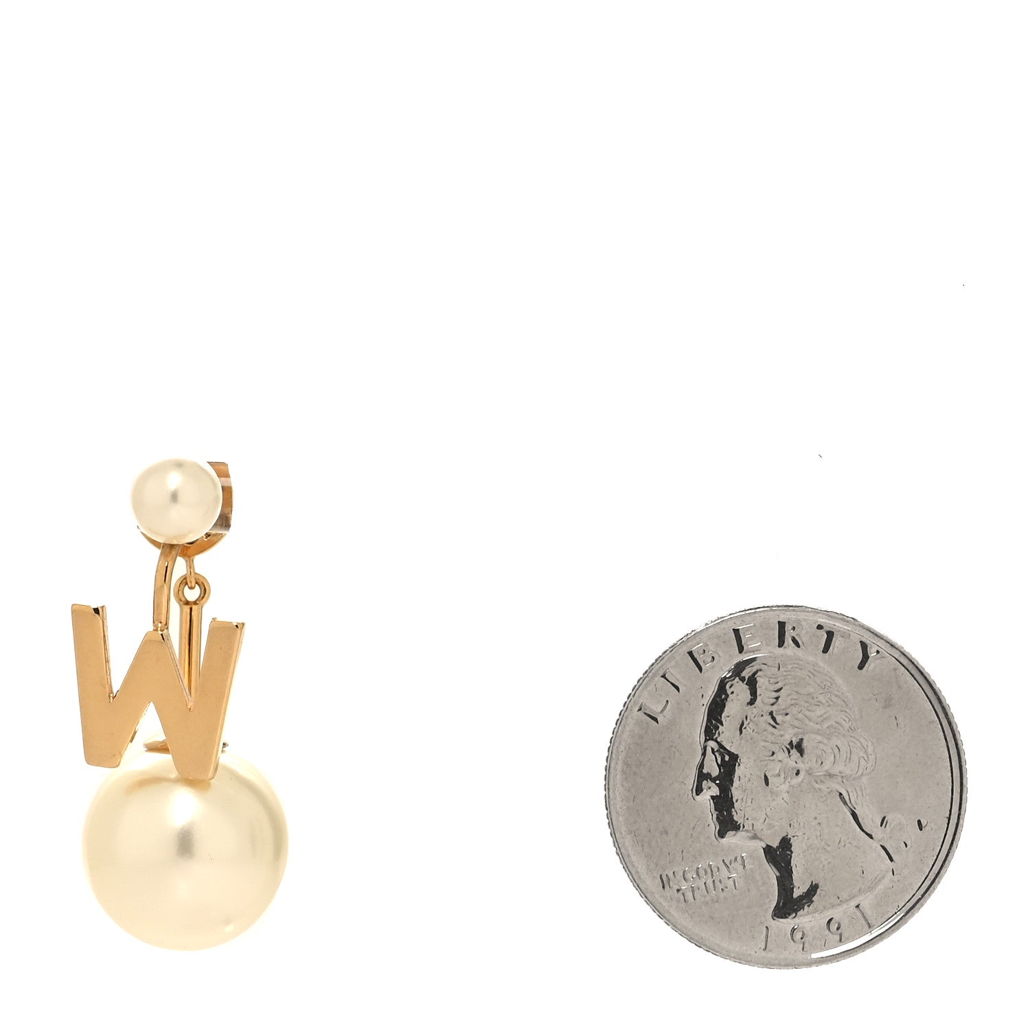 Christian Dior Pearl My ABCDior W Tribale Earring Gold 2 of 4