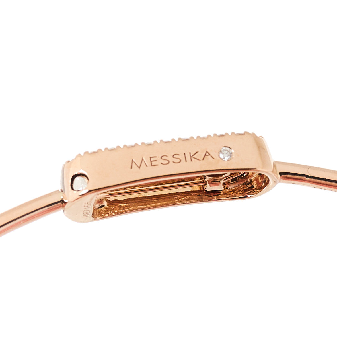 18K Rose Gold Diamond Move Uno Pave Flex Bangle Bracelet