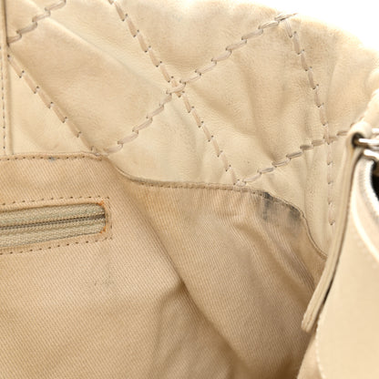 Chanel Calfskin Contrast Stitch Tote Beige 13 of 17
