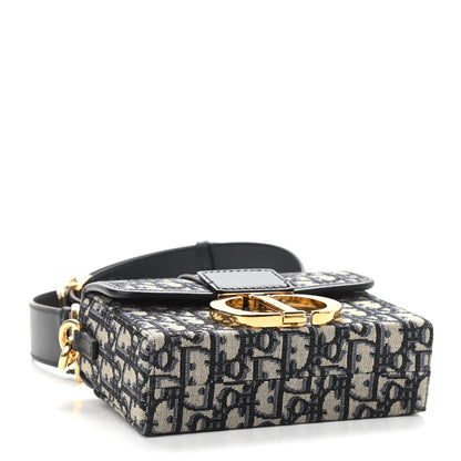 Christian Dior Oblique 30 Montaigne Box Bag Blue 3 of 9