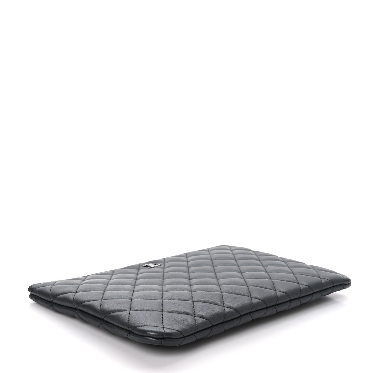 Lambskin Quilted Medium Cosmetic Case So Black