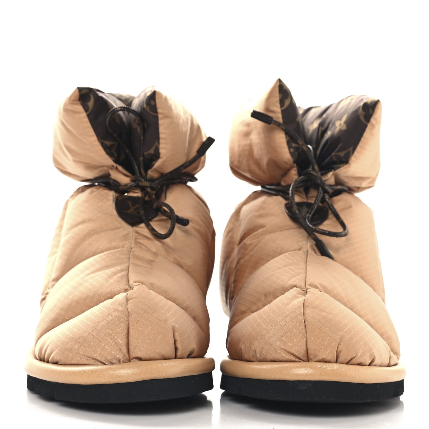Nylon Monogram Pillow Comfort Ankle Boot 39 Beige