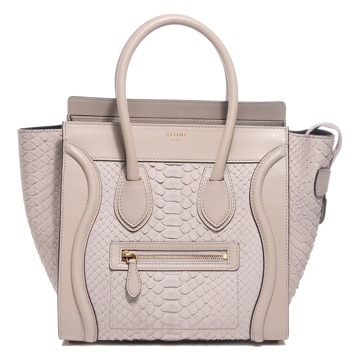 Celine Python Smooth Calfskin Micro Luggage Pearl 1 of 8