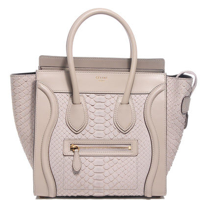 Celine Python Smooth Calfskin Micro Luggage Pearl 1 of 8