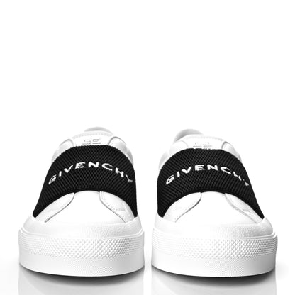 Givenchy Calfskin Band Logo Womens Urban Street Sneakers 39 White Black 2 of 10