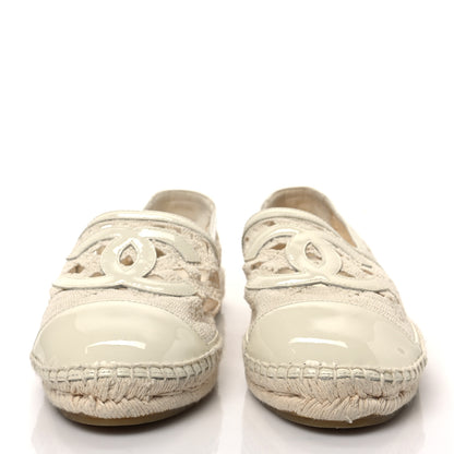 Chanel Macrame Patent CC Espadrilles 42 Beige Ivory 2 of 7