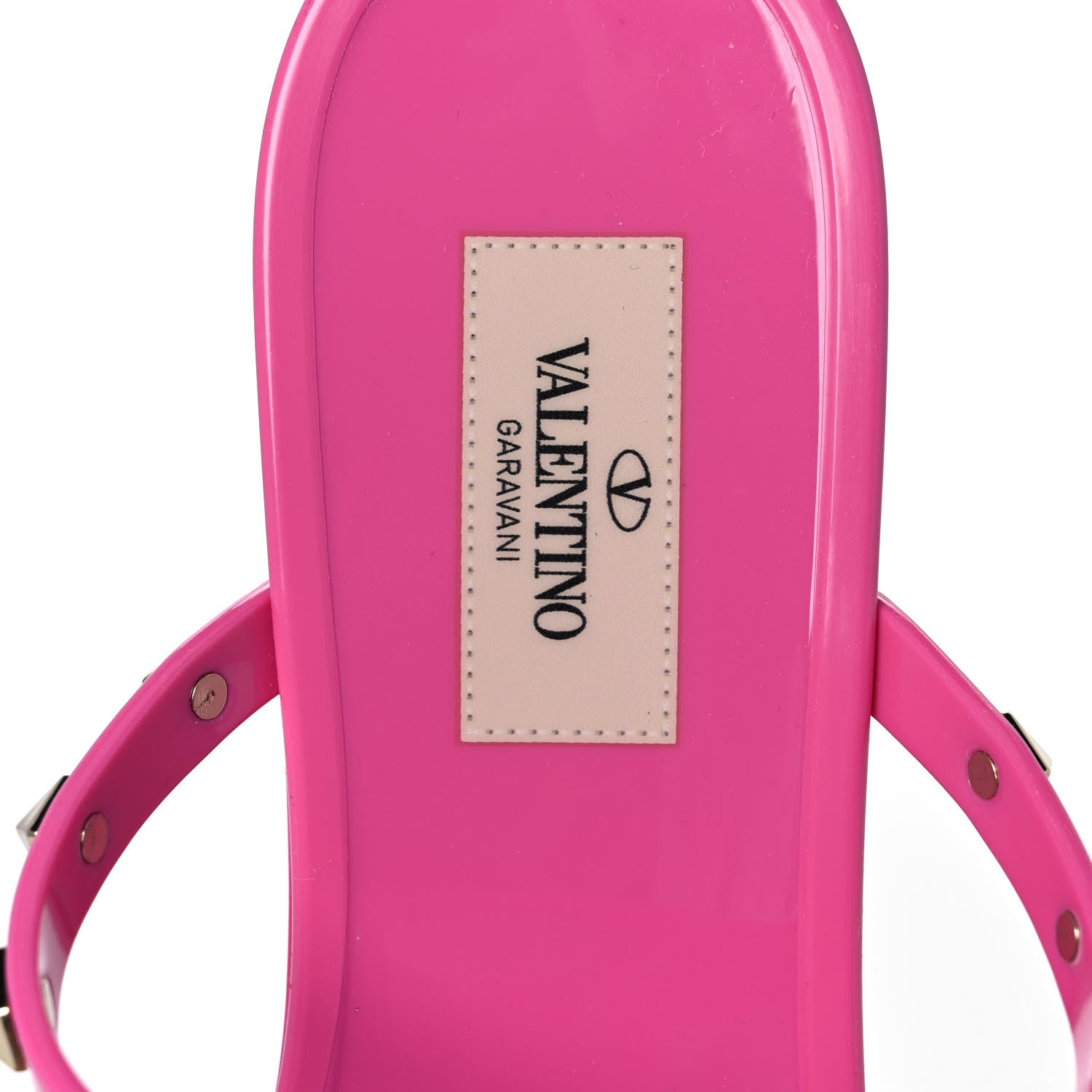 Valentino Garavani PVC Jelly Rockstud Caged Flat Thong Sandals 40 Dawn Pink 7 of 8
