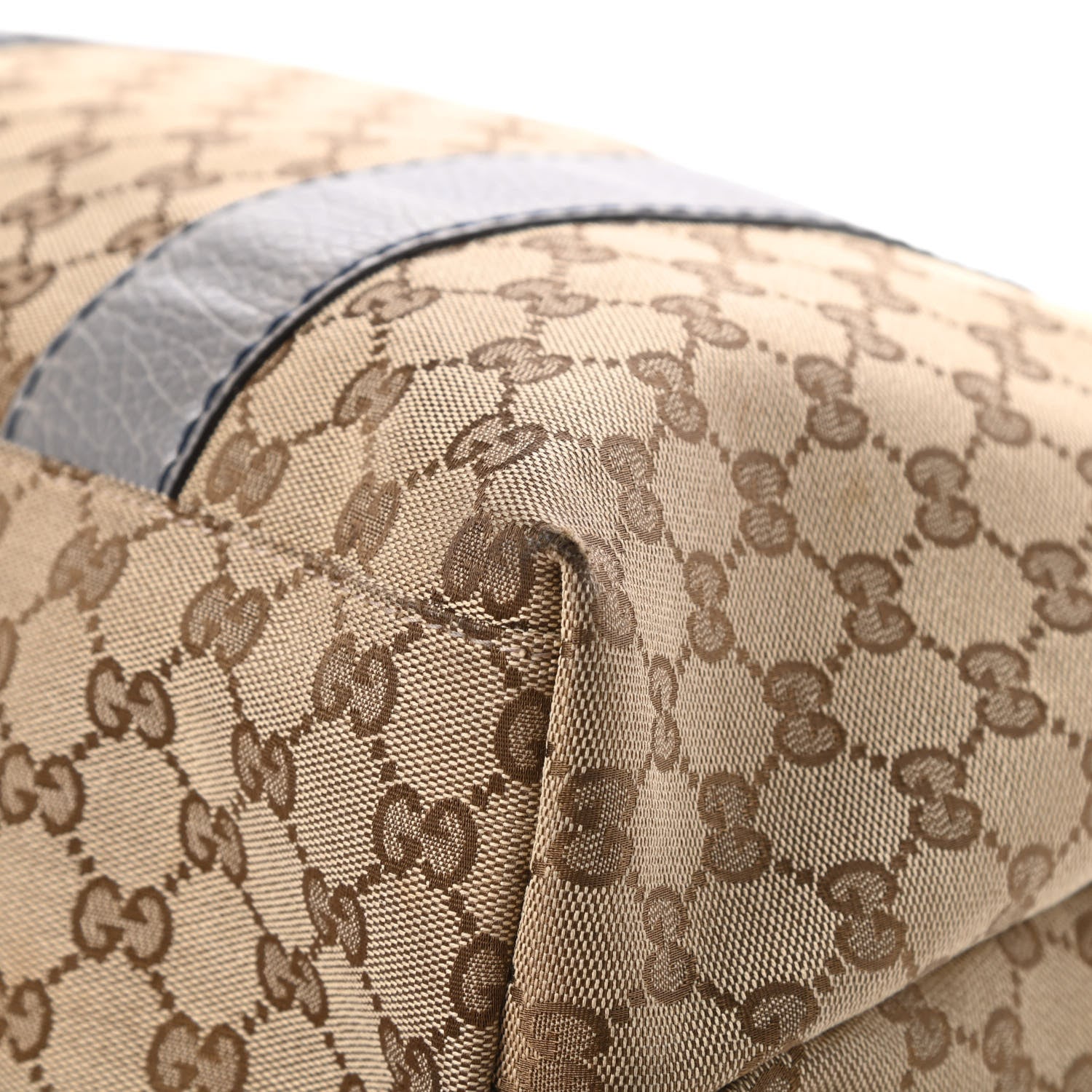 Gucci Monogram Medium Bamboo Bar Tote Blue 10 of 13