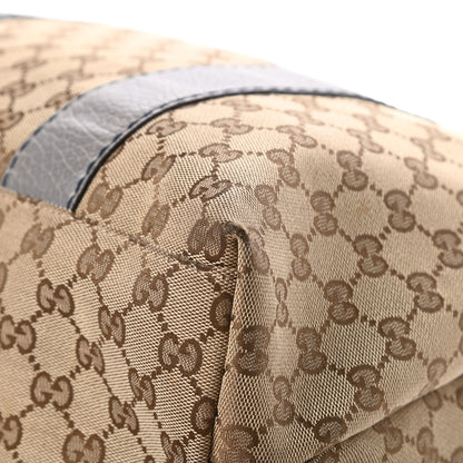 Gucci Monogram Medium Bamboo Bar Tote Blue 10 of 13