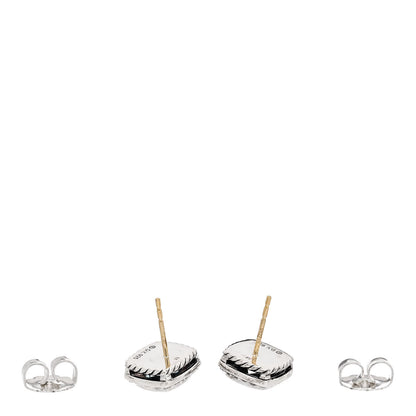 David Yurman Sterling Silver Diamond Blue Topaz 7mm Petite Albion Earrings 3 of 4