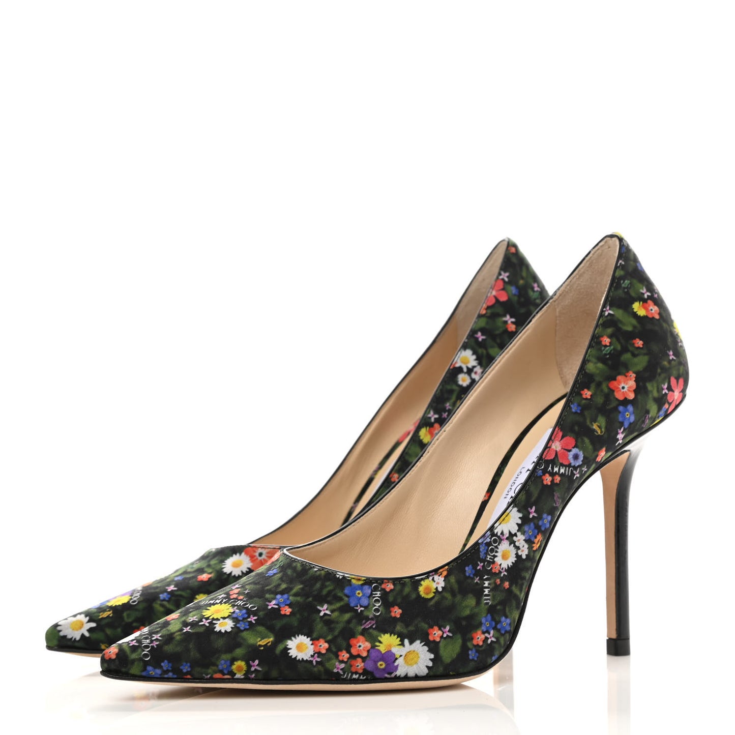 Silk Floral Love 100 Pumps 36 Black