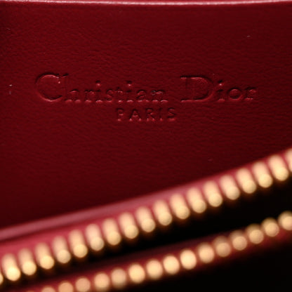 Christian Dior CHRISTIAN DIOR Patent Cannage Small Lady Dior Voyageur Coin Purse Cherry Red 6 of 9