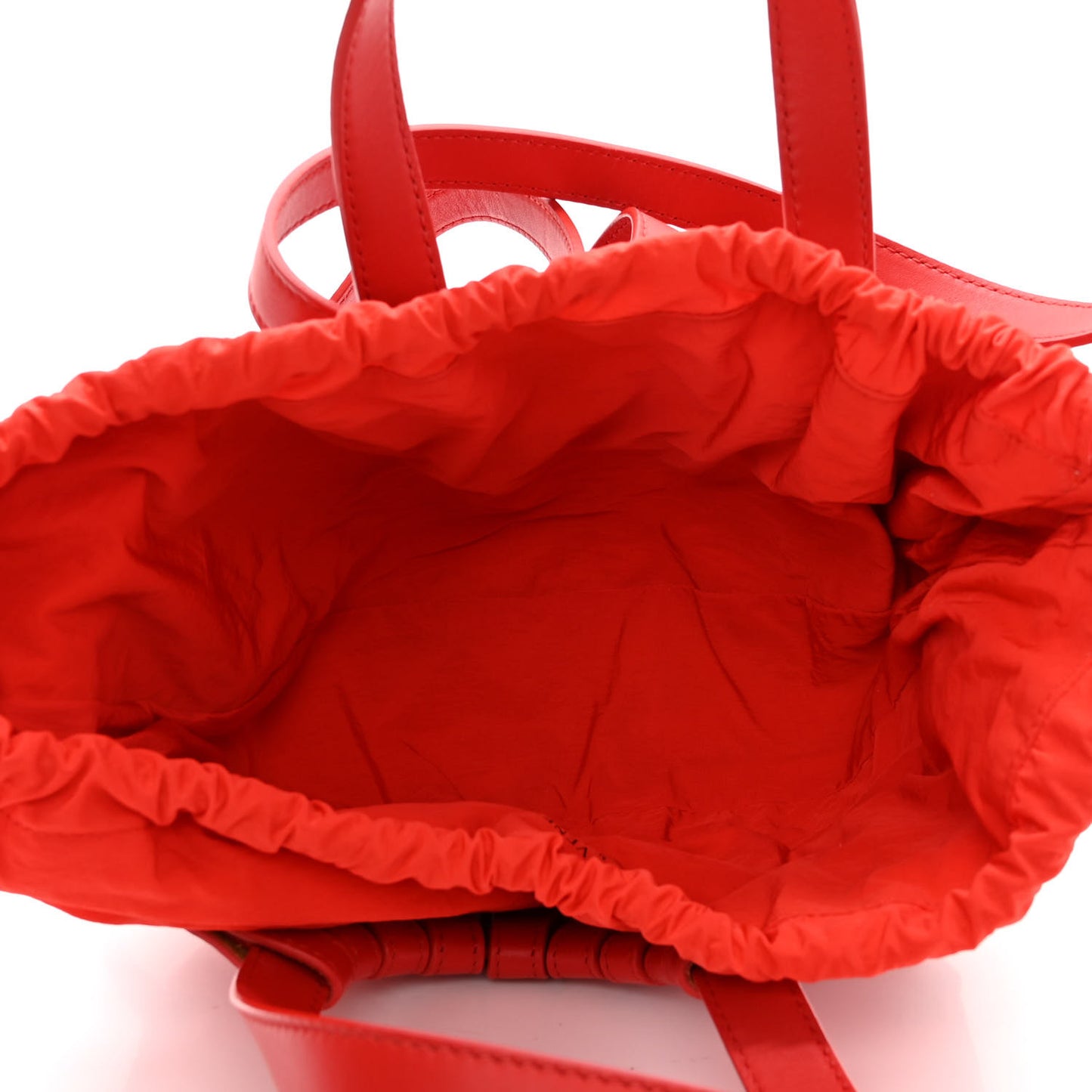 French Calfskin Small Shell Bag Chili Tomato