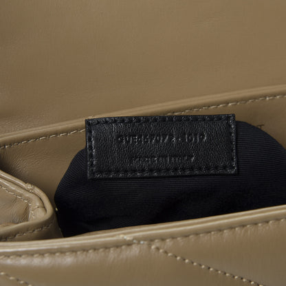 Saint Laurent Calfskin Y Quilted Monogram Toy Loulou Crossbody Bag Dark Beige 7 of 10