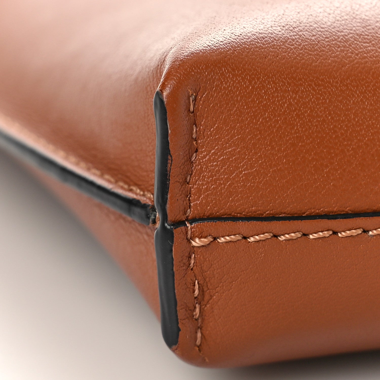 Loewe Calfskin Elephant Pouch Crossbody Bag Tan 7 of 9