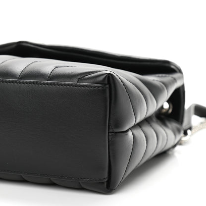 Saint Laurent Calfskin Y Quilted Monogram Small Loulou Chain Satchel Black 11 of 12