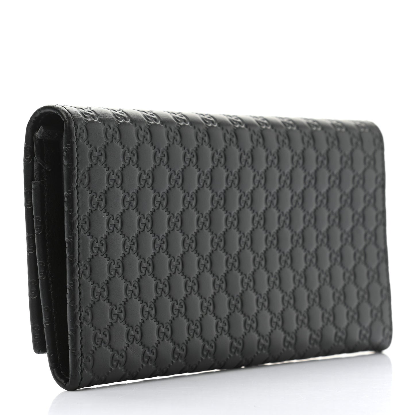 Soft Microguccissima Continental Wallet Black