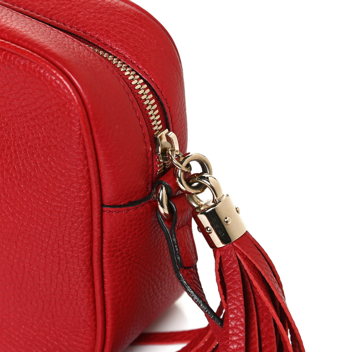 Pebbled Calfskin Small Soho Disco Bag Tabasco Red