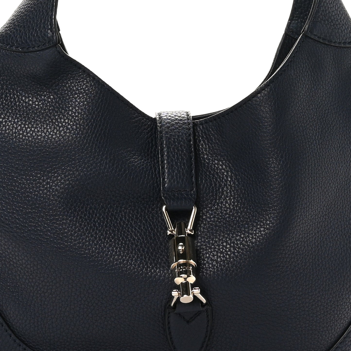 Soft Grained Calfskin Small Jackie Hobo Classic Blue Marine