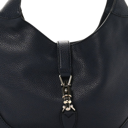 Gucci Soft Grained Calfskin Small Jackie Hobo Classic Blue Marine 8 of 10