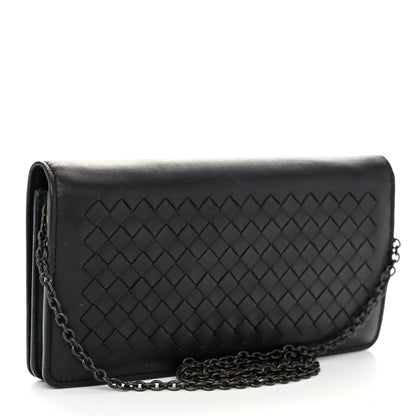 Bottega Veneta Nappa Intrecciato Continental Wallet on Chain Black 3 of 13