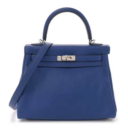 Hermes Swift Kelly Retourne 25 Bleu Electrique 1 of 12