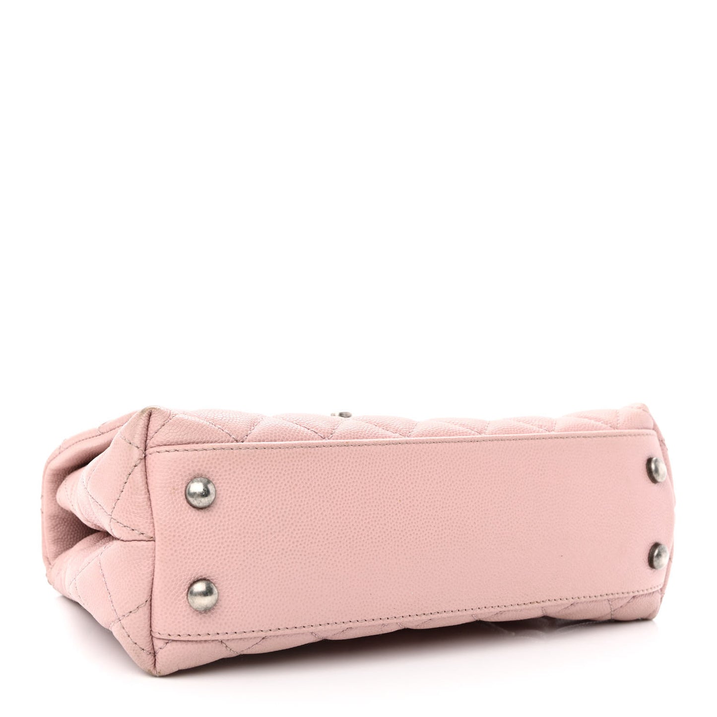 Caviar Quilted Mini Coco Handle Flap Light Pink