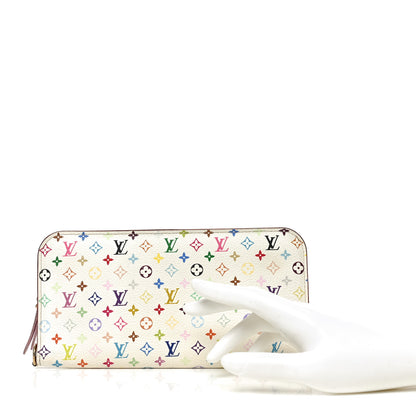 Louis Vuitton Monogram Multicolor Insolite Wallet White Litchi 2 of 8