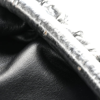 Bottega Veneta Metallic Bark Calfskin The Mini Pouch Silver 11 of 11