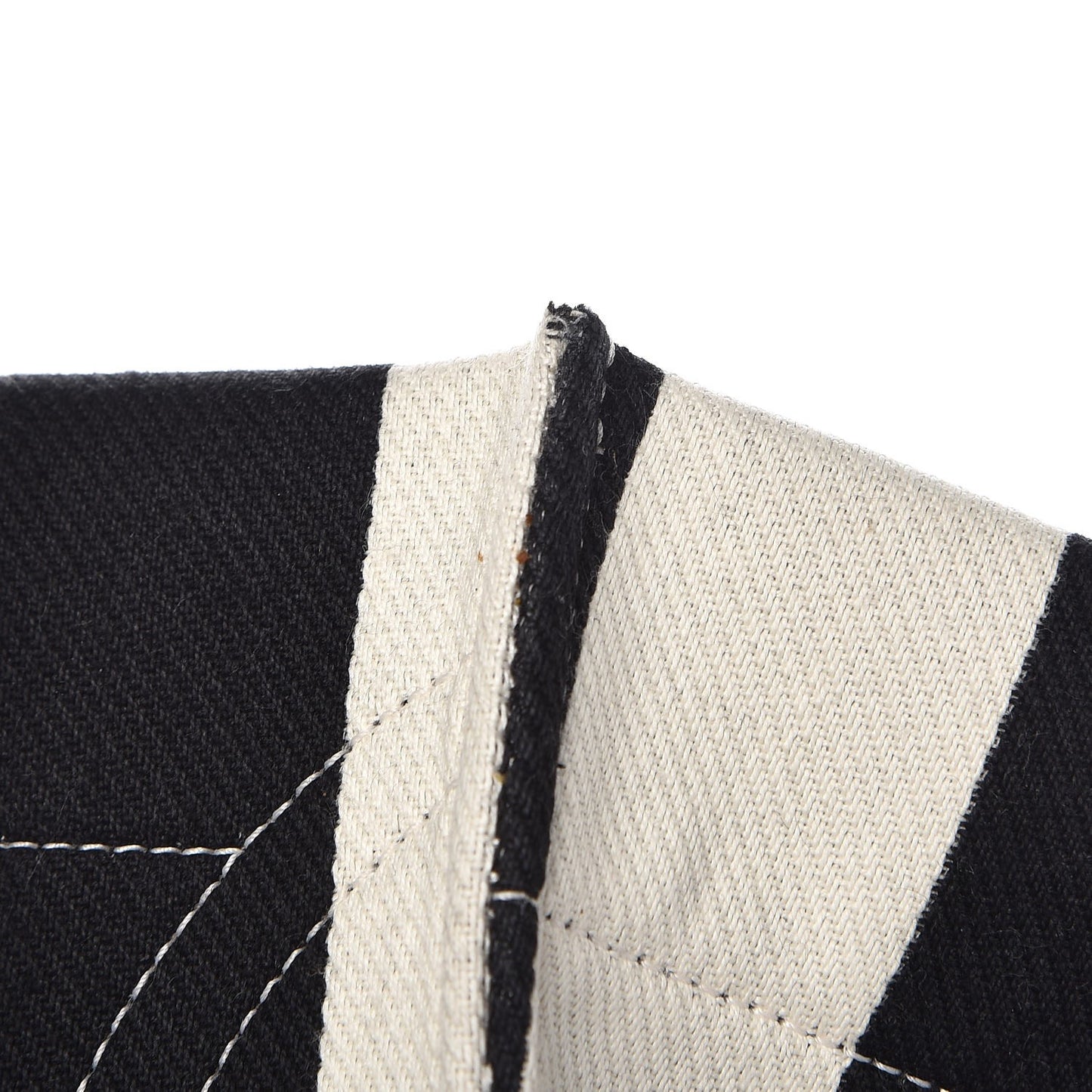 Cotton Canvas Striped Medium Phantom Luggage White Black