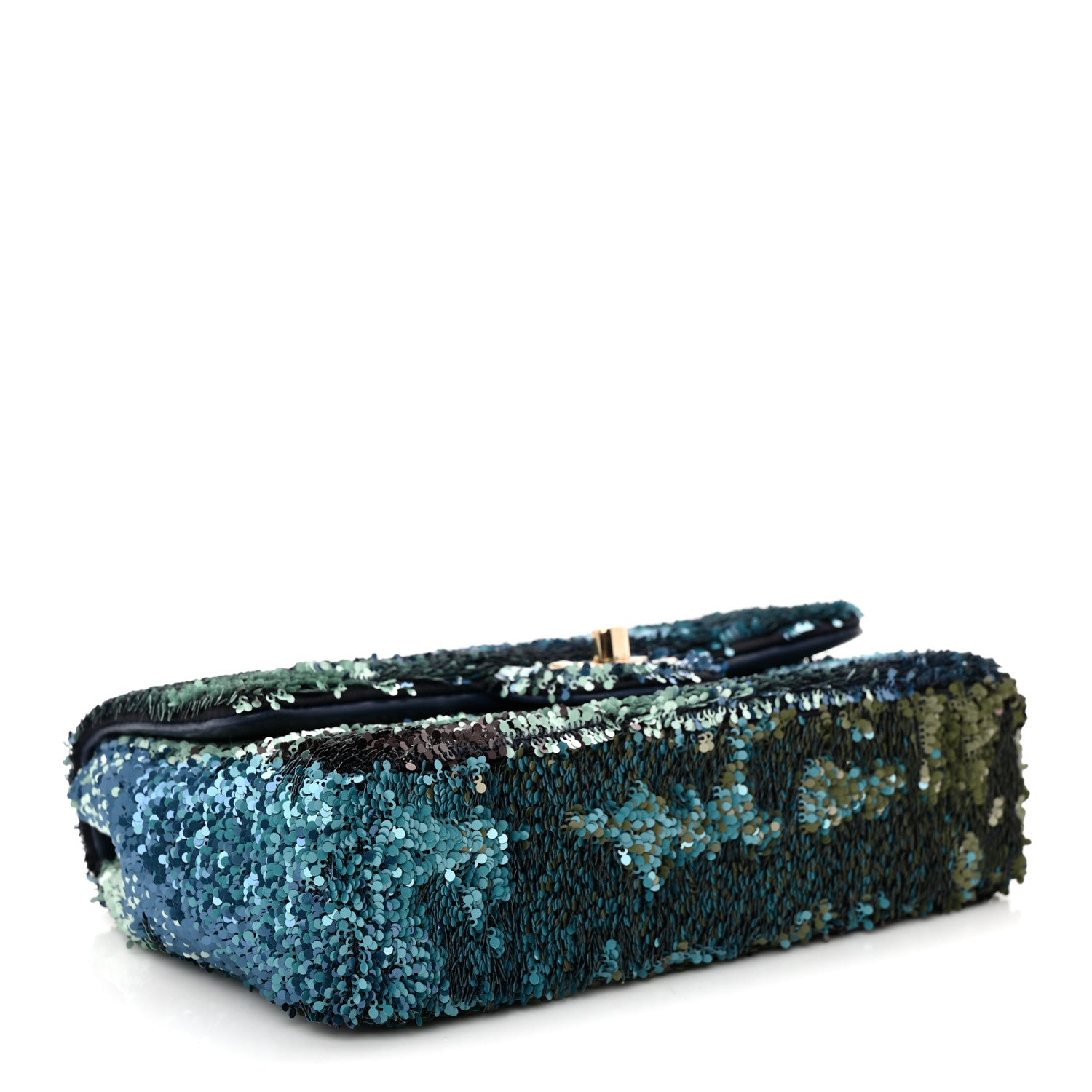 Chanel Shaded Sequins Mini Flap Light Green Dark Brown White Blue 4 of 10