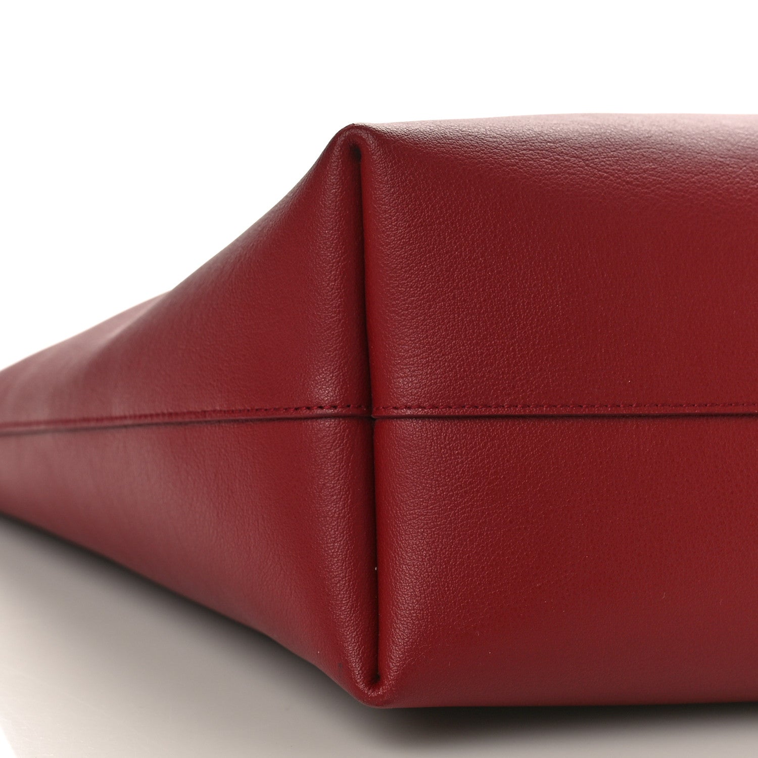 Saint Laurent Calfskin Large Shopping Tote Red 8 of 9