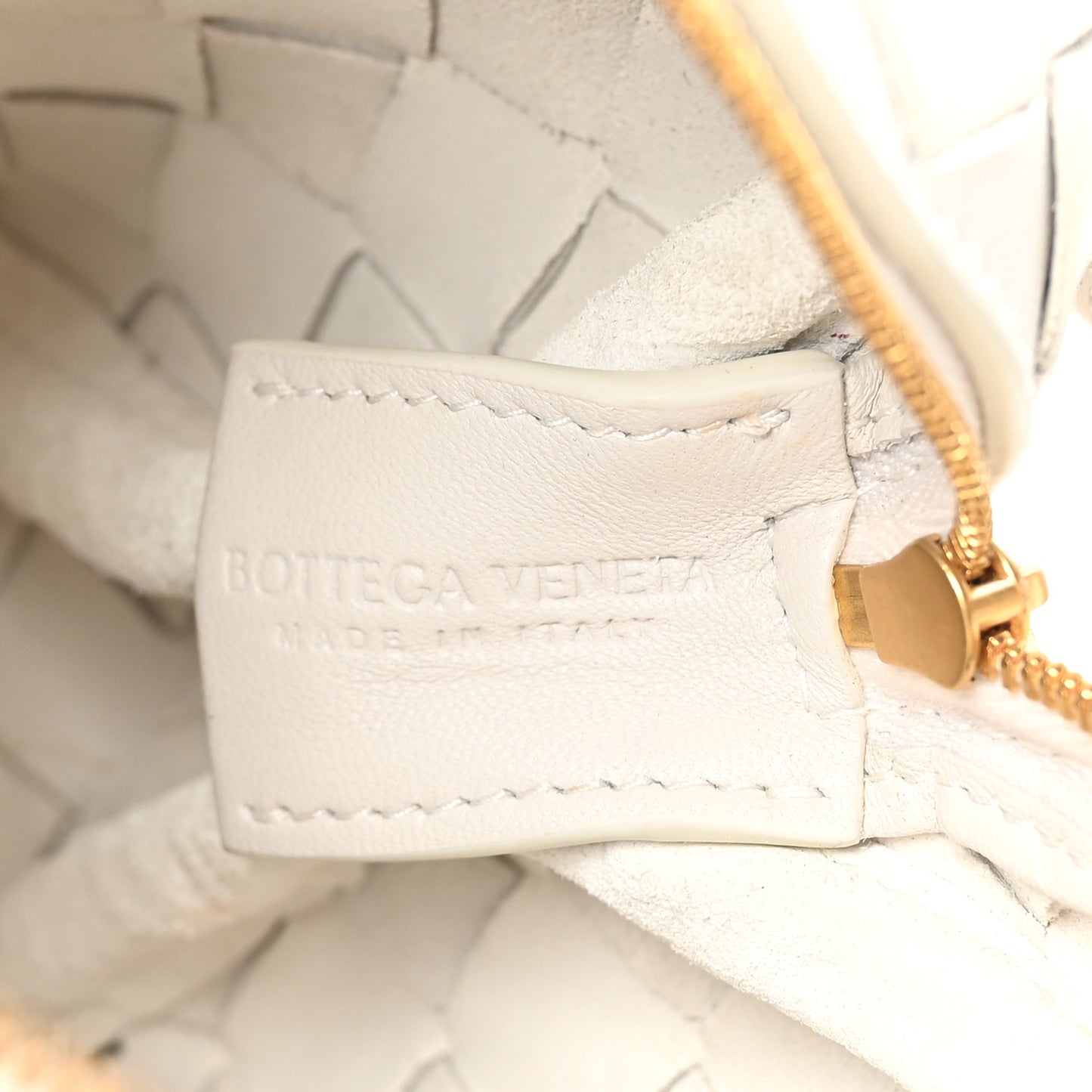 Nappa Intrecciato Mini Loop Camera Bag White